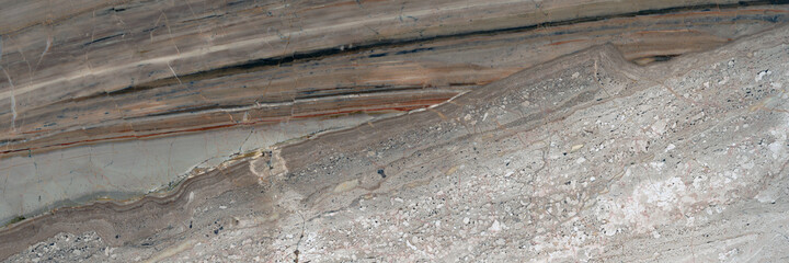 natural pattern of marble background, Surface rock stone with a pattern of Emperador marbel, Close up of abstract texture with high resolution, polished quartz slice mineral for exterior. 