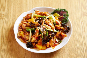 stir fried pork with vegetables