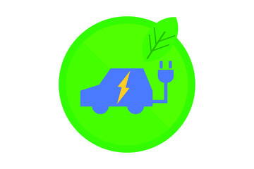 電気自動車のアイコン　ベクター
