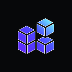 Obraz premium 3d Cube blue gradient vector icon