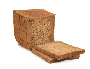 malt bread isolated on white.The entire image is sharpness.