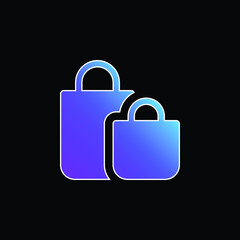 Bag blue gradient vector icon