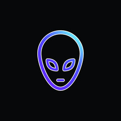 Alien blue gradient vector icon