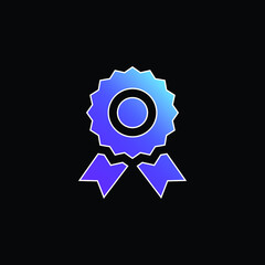 Badge blue gradient vector icon