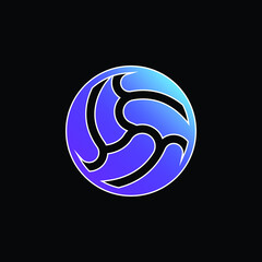 Ball blue gradient vector icon