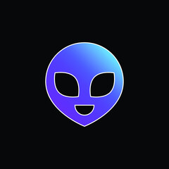 Alien blue gradient vector icon