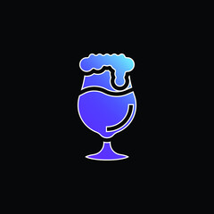 Beer blue gradient vector icon