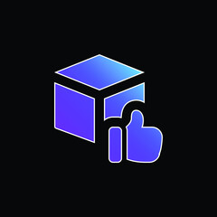 Approved blue gradient vector icon