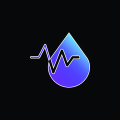 Blood Test blue gradient vector icon