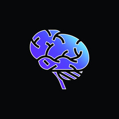 Brains blue gradient vector icon