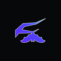 Branch Bat blue gradient vector icon