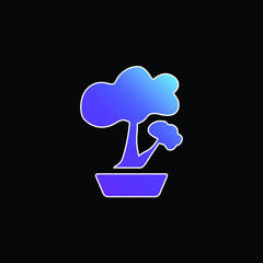 Bonsai blue gradient vector icon