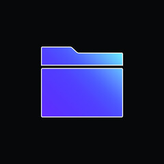 Black Folder Symbol For Interface blue gradient vector icon