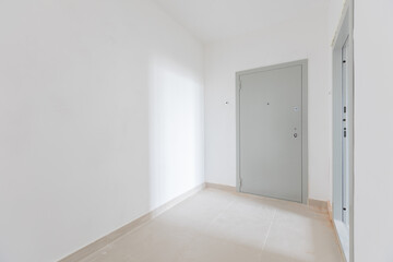 interior of the apartment without decoration in gray colors
