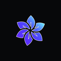 Big Flower blue gradient vector icon