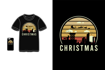 Christmas,t-shirt merchandise siluet mockup typography
