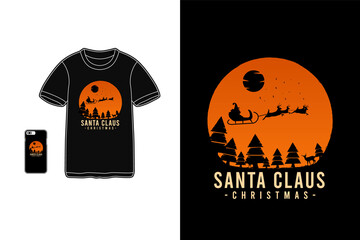 Santa claus,t-shirt merchandise siluet mockup typography