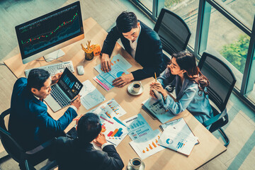 Business visual data analyzing technology by creative computer software . Concept of digital data...