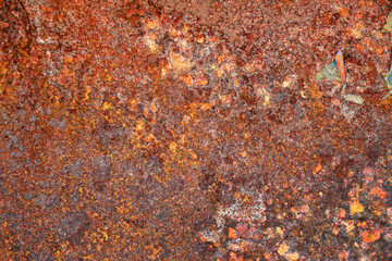Rusty metal background with streaks of rust. Rust stains. Rysty corrosion. rust on old metal background