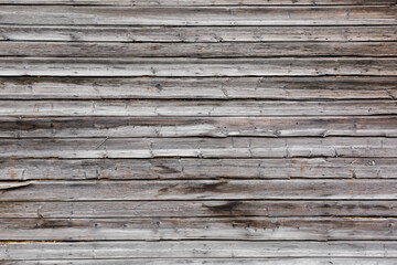 Grey old wooden background, wooden texture, horizontal boards