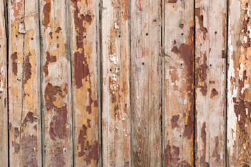  old wooden background, wooden texture. old paint, vertical boards