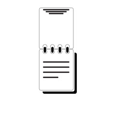 Illustration vector line of ring agenda being page open