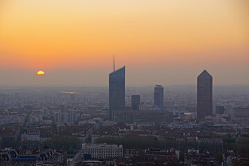 Lyon au levé du soleil