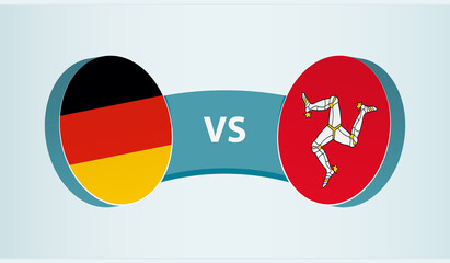 Germany versus Isle of Man, team sports competition concept.