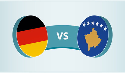 Germany versus Kosovo, team sports competition concept.