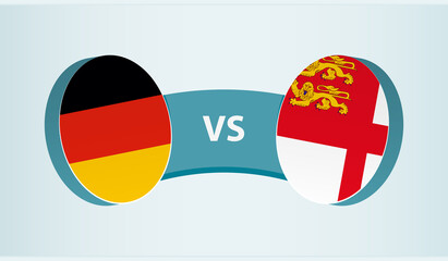 Germany versus Sark, team sports competition concept.