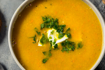 Homemade Healthy Carrot Lentil Soup