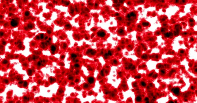 An animated background of medical deep tissue cells under the microscope for medical purposes red on white
