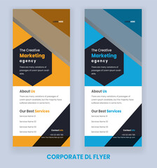 Creative flyer concept vector Rack Card or dl flyer design with templates. Business corporate  DL Flyer and abstract flyer Design