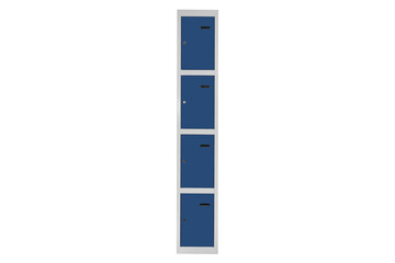 Blue lockers for locker room. Change room metal box