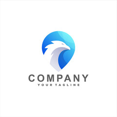 bird color gradient logo design