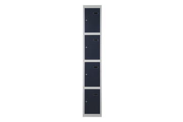 Metal lockers for locker room. Change room metal locker box on the white background isolated