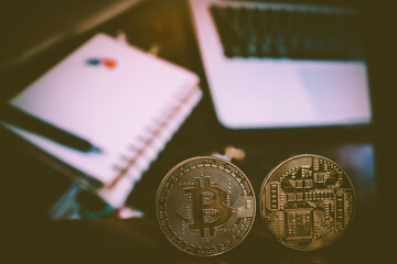 Gold coins stacks is representing riches and wealth management. Coin stack growing and find out the way to get a return on investment. Finance and money exchange investment as concept.	
