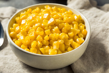 Homemade Organic Steamed Yellow Sweet Corn