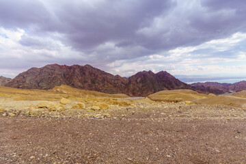 Desert landscape in the Eilat Mountains
