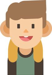 Man avatar character flat style icon vector illustration design.