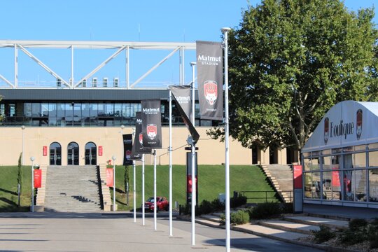 Le Matmut Stadium de Lyon, stade de l'equipe lyonnaise de Rugby, le LOU, et ancien stade de Gerland de l'equipe de football Olympique Lyonnais, ville de Lyon, departement du Rhone, France