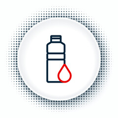 Line Fitness shaker icon isolated on white background. Sports shaker bottle with lid for water and protein cocktails. Colorful outline concept. Vector