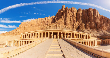 Hatshepsut's Temple and the cliffs, Luxor, Egypt
