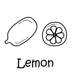 Badge lemon with the inscription. Vector, eps