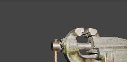 Fototapeta premium Large locksmith vise in the workshop