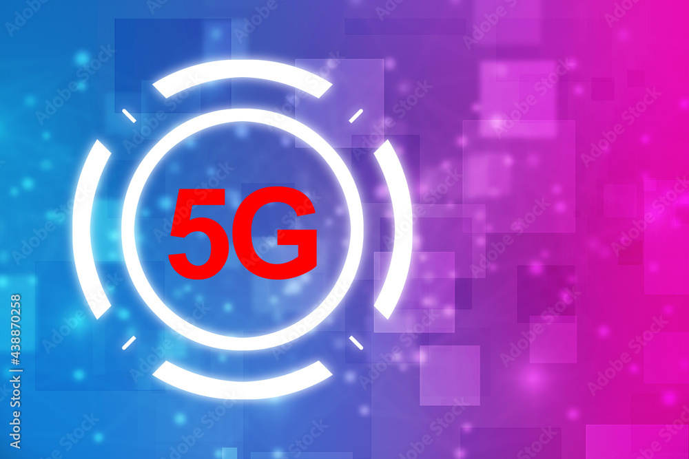 Poster 2d rendering 5g network 5g connection