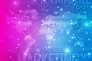 2d illustration world map abstract background