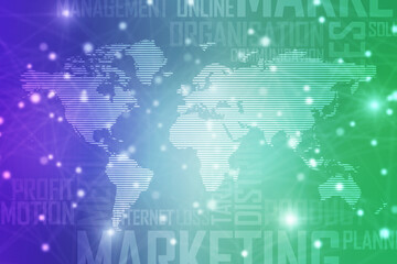 2d illustration world map abstract background