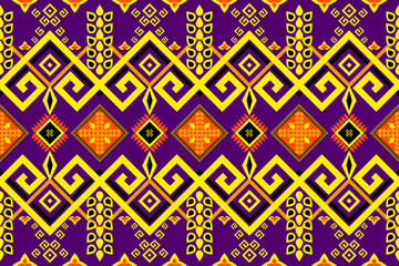Oriental ethnic seamless pattern traditional background Design for carpet,wallpaper,clothing,wrapping,batik,fabric,Vector illustration embroidery style.
