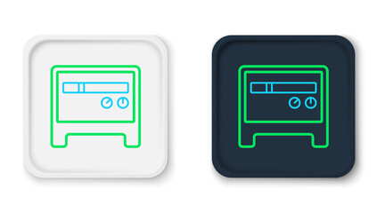 Line Guitar amplifier icon isolated on white background. Musical instrument. Colorful outline concept. Vector